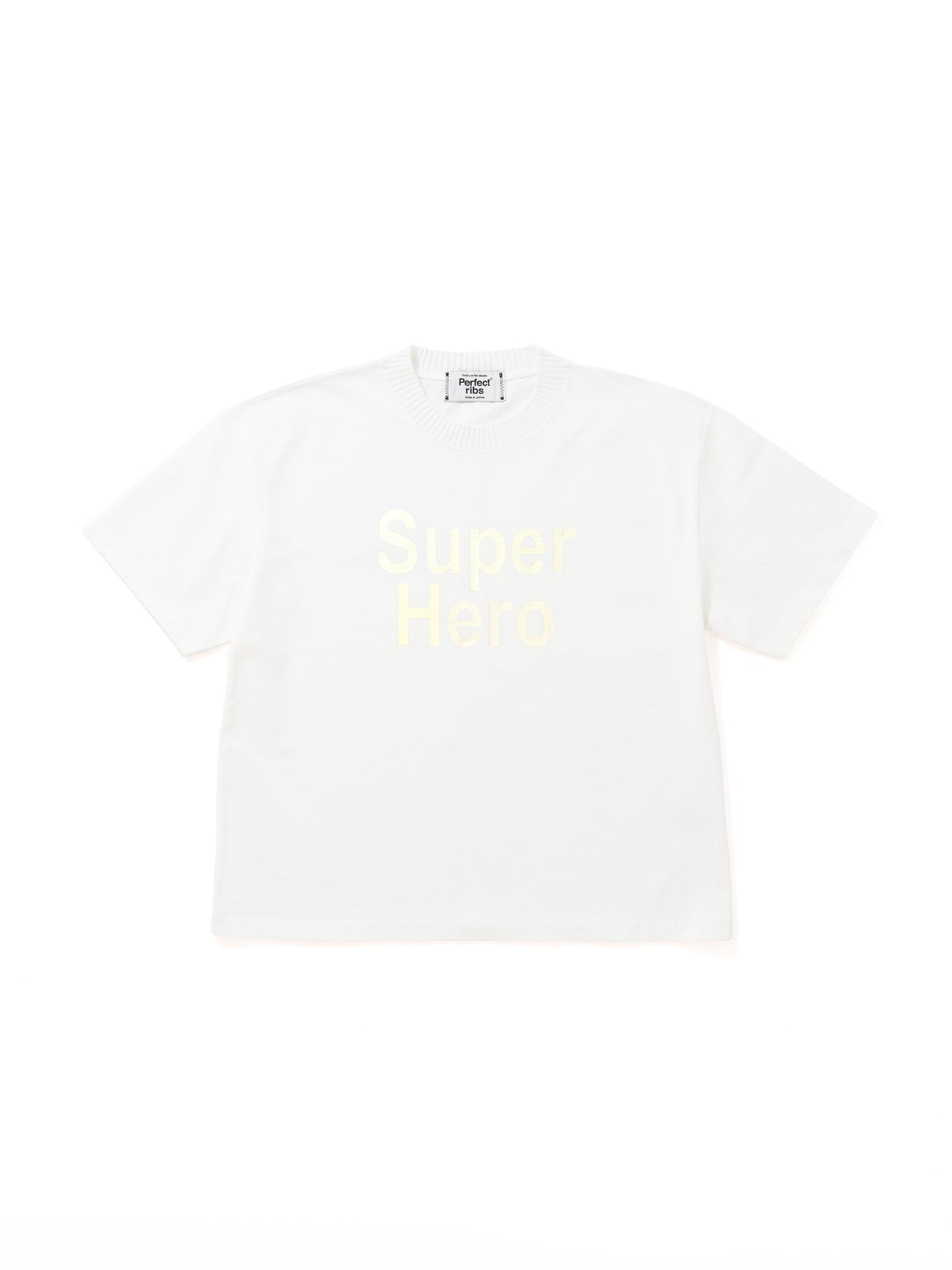 【Perfect ribs®︎×A LOVE MOVEMENT】SuperHero Short Sleeve T Shirts / White(ショートスリーブ ティーシャツ/ホワイト)