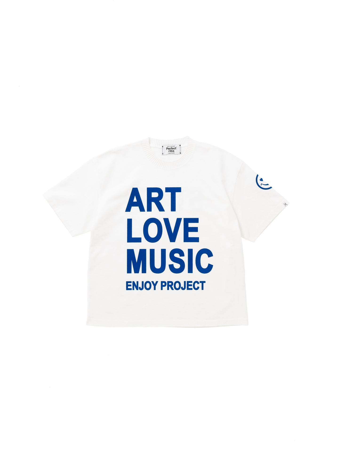 【Perfect ribs®︎×A LOVE MOVEMENT】ART LOVE MUSIC Short Sleeve T Shirts / White(ショートスリーブ ティーシャツ/ホワイト)