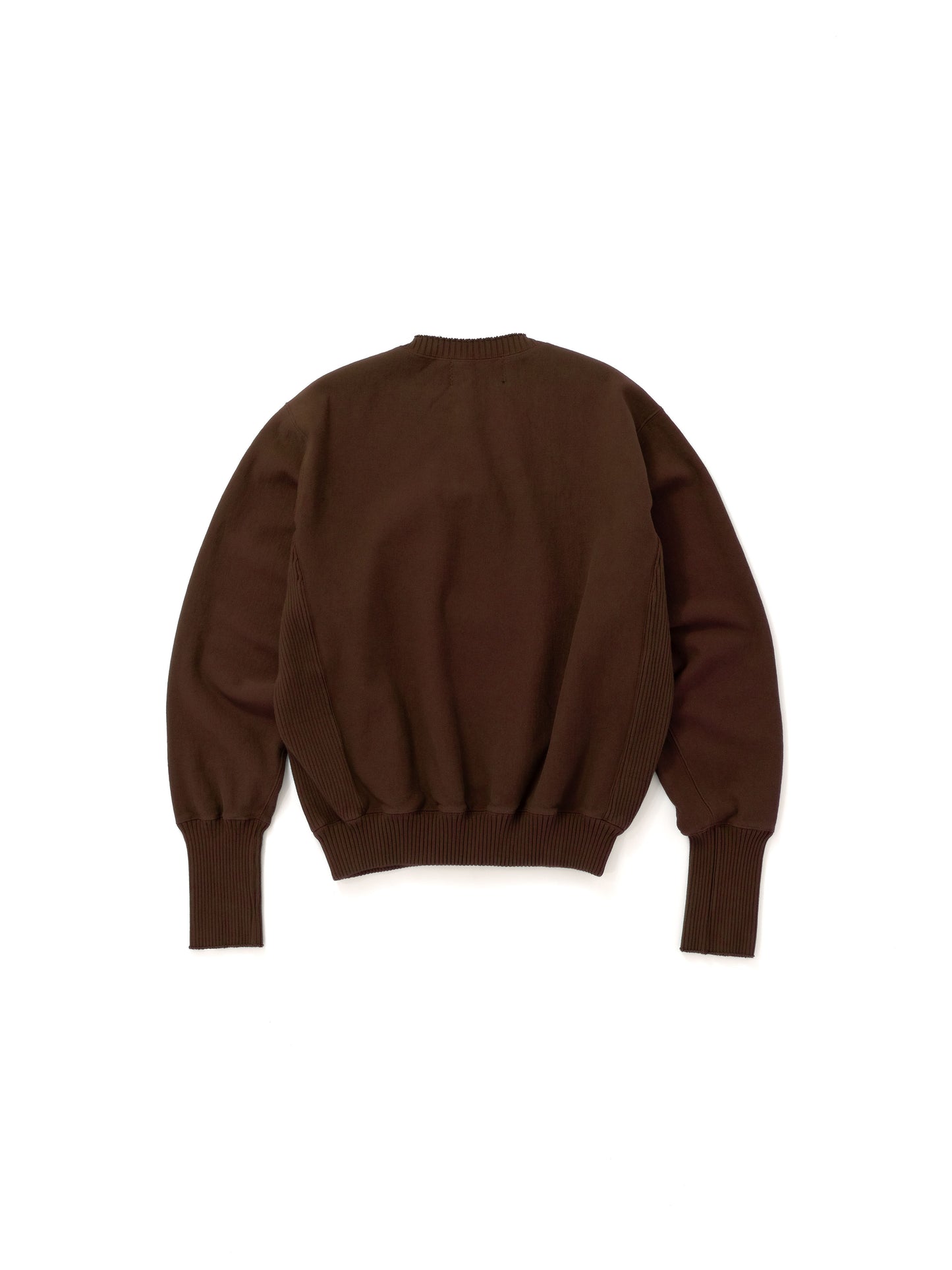 Basic Side Rib Crew Neck Sweat Shirts / Brown(ベーシックサイドリブ クルーネックスウェットシャツ/ブラウン)