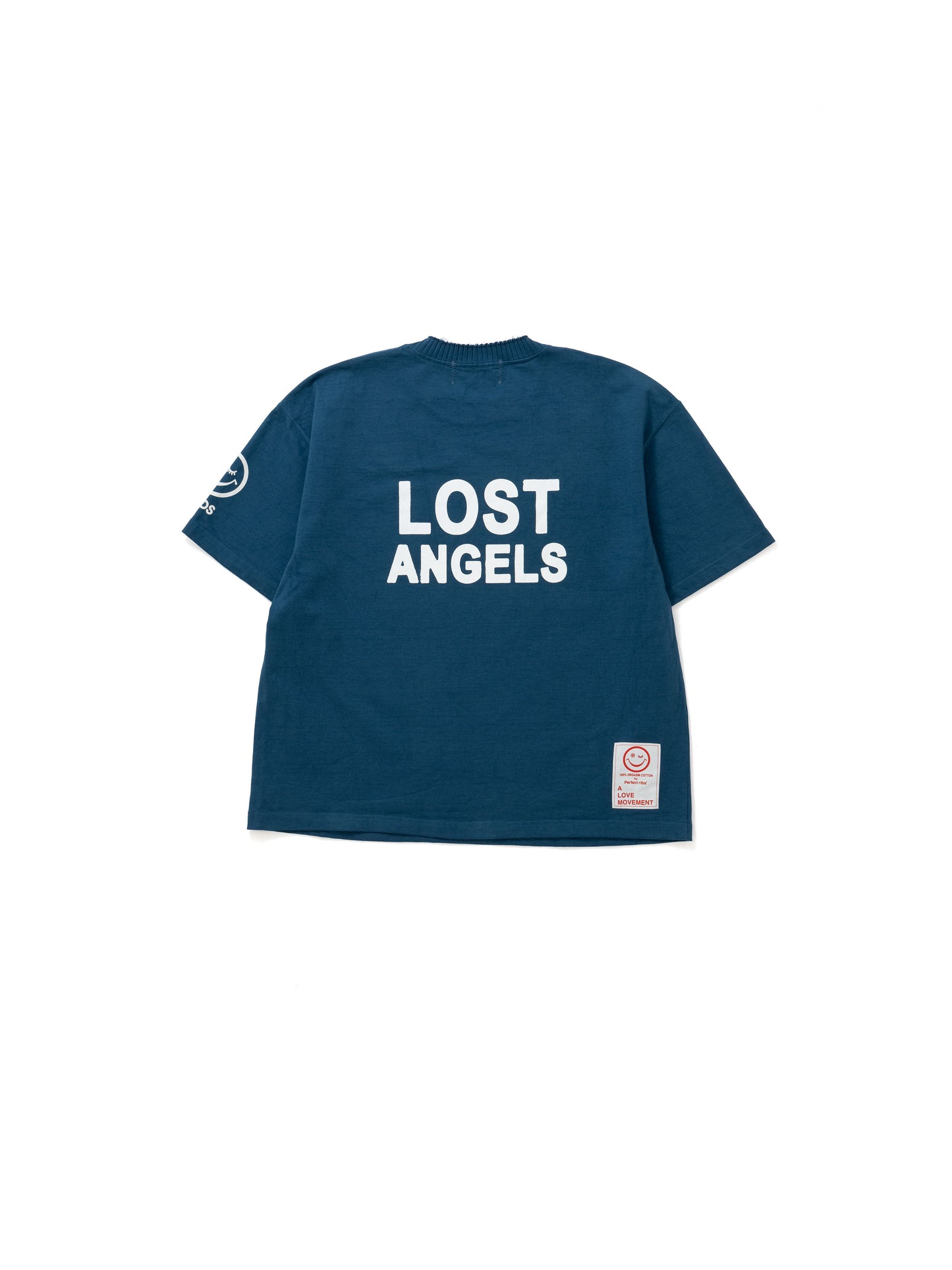 【Perfect ribs®︎×A LOVE MOVEMENT】LOST ANGELS / Basic Short Sleeve T Shirts / Sea Blue(ベーシックショートスリーブティーシャツ/シーブルー)