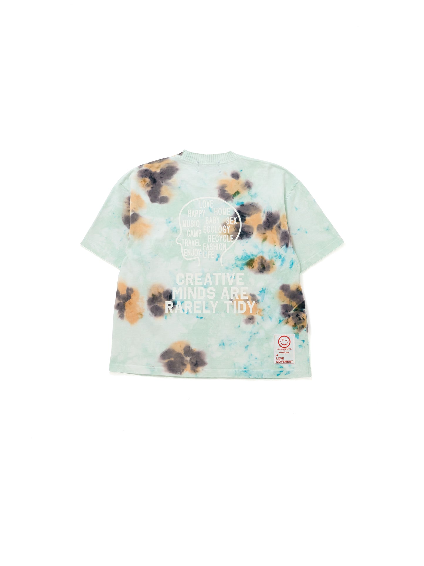 【Perfect ribs®︎×A LOVE MOVEMENT】YOU ARE HEROINE / Basic Short Sleeve T Shirts (Tie dye) / Blue(ベーシックショートスリーブティーシャツ/ブルー)