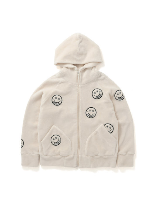 【Perfect ribs®︎×A LOVE MOVEMENT】Bear Hoodie with Smile Patch / Polar Bear(ベア フーディー/ポーラーベア)