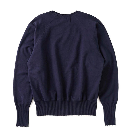 Strange Sleeve Crew Neck Sweat Shirts / Navy Purple(ストレンジスリーブ クルーネック スウェット/ネイビーパープル)