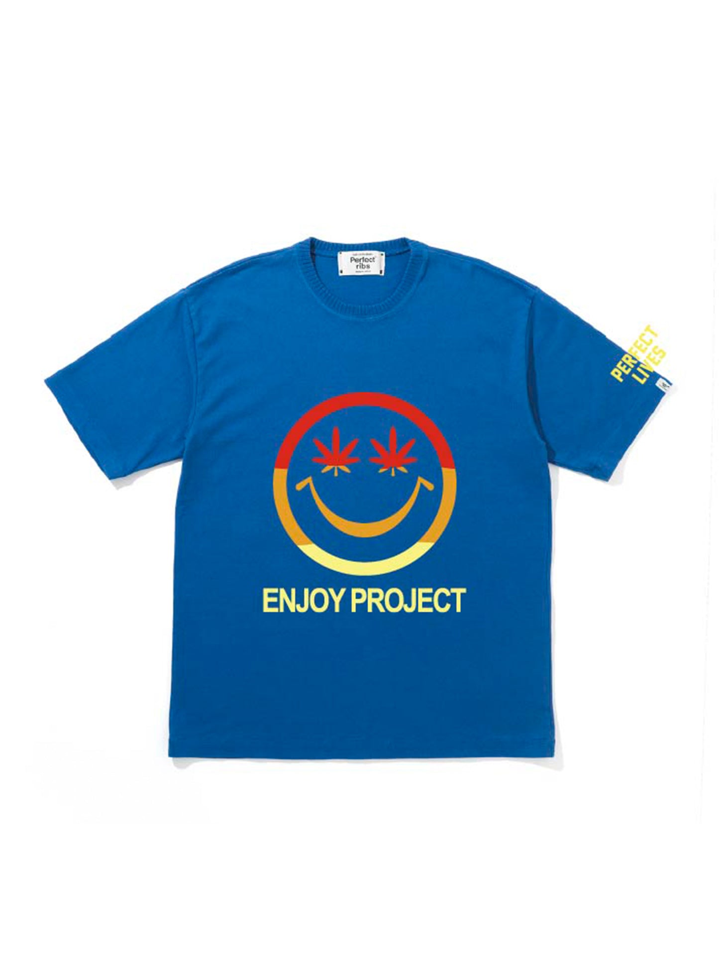 【Perfect ribs®︎ ×A LOVE MOVEMENT×LEADER】Short Sleeve T-Shirts / Blue(ショートスリーブ ティーシャツ/ブルー)