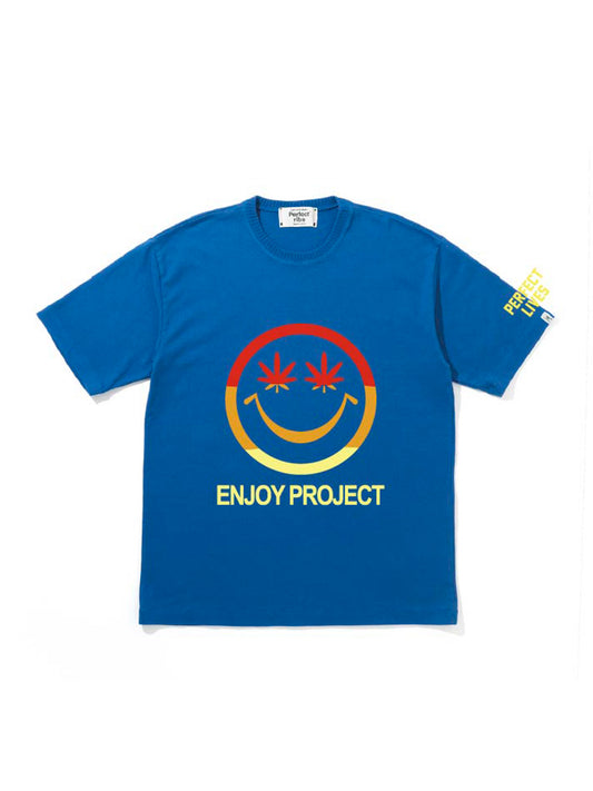 【Perfect ribs®︎ ×A LOVE MOVEMENT×LEADER】Short Sleeve T-Shirts / Blue(ショートスリーブ ティーシャツ/ブルー)