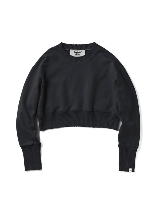 Strange Sleeve Cropped Sweat Shirts / Black(ストレンジスリーブ クロップド スウェット/ブラック)