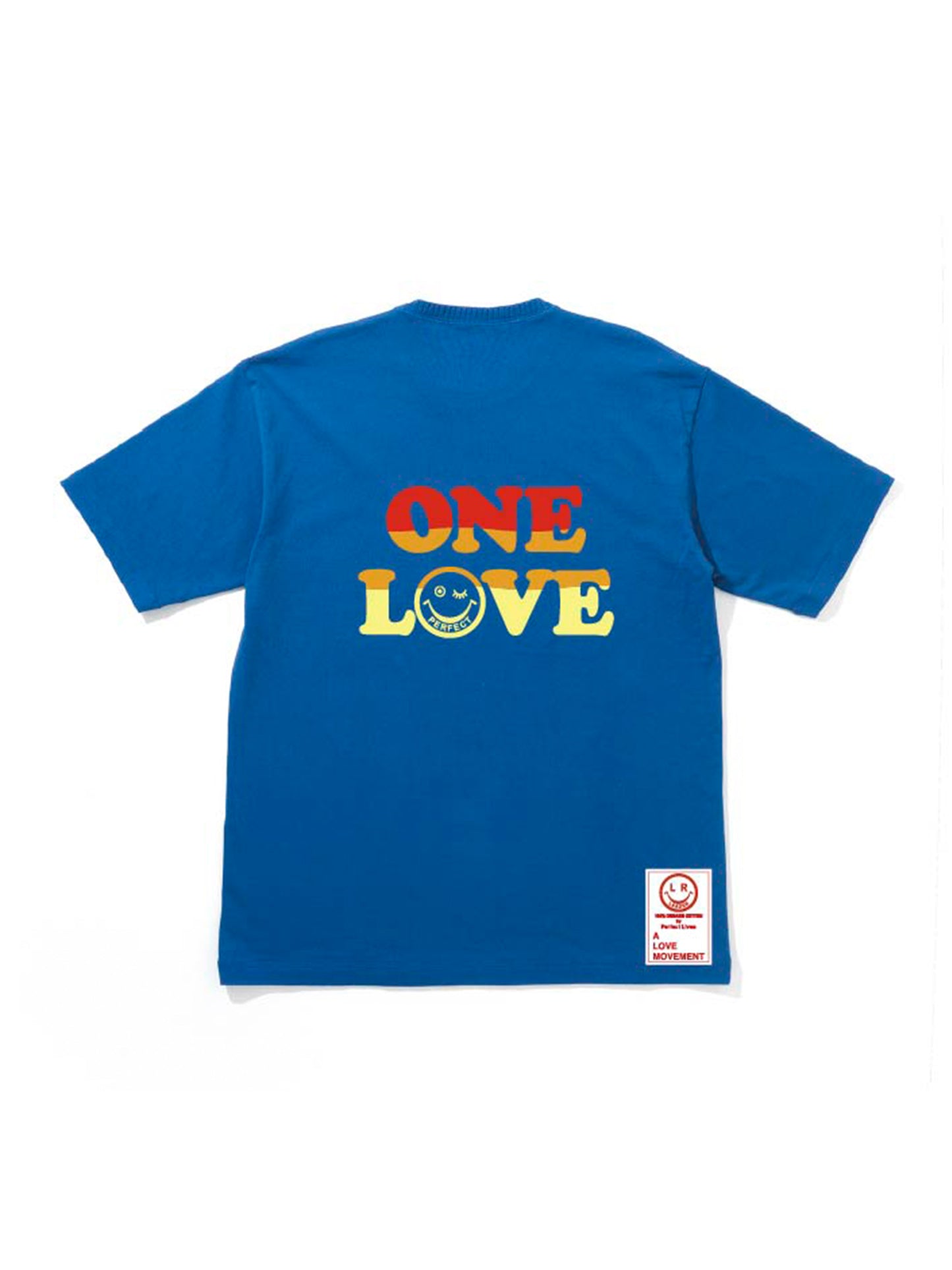 【Perfect ribs®︎ ×A LOVE MOVEMENT×LEADER】Short Sleeve T-Shirts / Blue(ショートスリーブ ティーシャツ/ブルー)