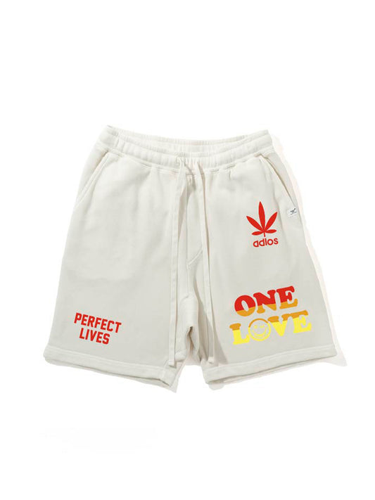 【Perfect ribs®︎ ×A LOVE MOVEMENT×LEADER】Sweat Short Pants / Off White(スウェットショートパンツ/オフホワイト)