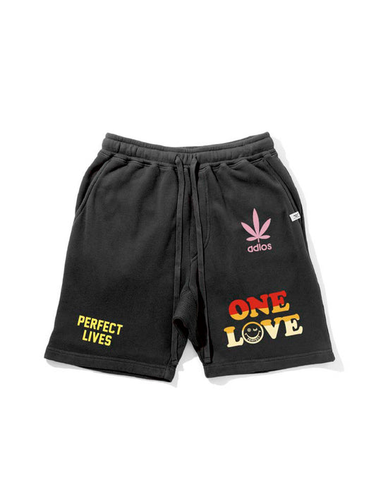 【Perfect ribs®︎ ×A LOVE MOVEMENT×LEADER】Sweat Short Pants / Vintage Black(スウェットショートパンツ/ビンテージブラックー)