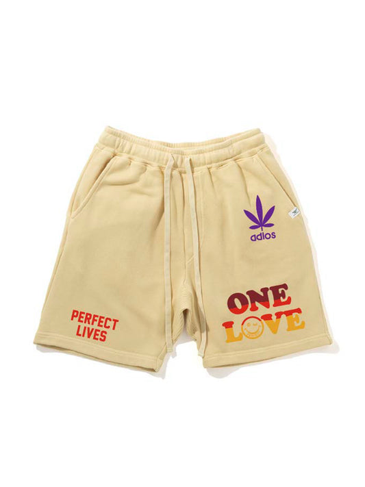 【Perfect ribs®︎ ×A LOVE MOVEMENT×LEADER】Sweat Short Pants / Vintage Yellow(スウェットショートパンツ/ビンテージイエロー)