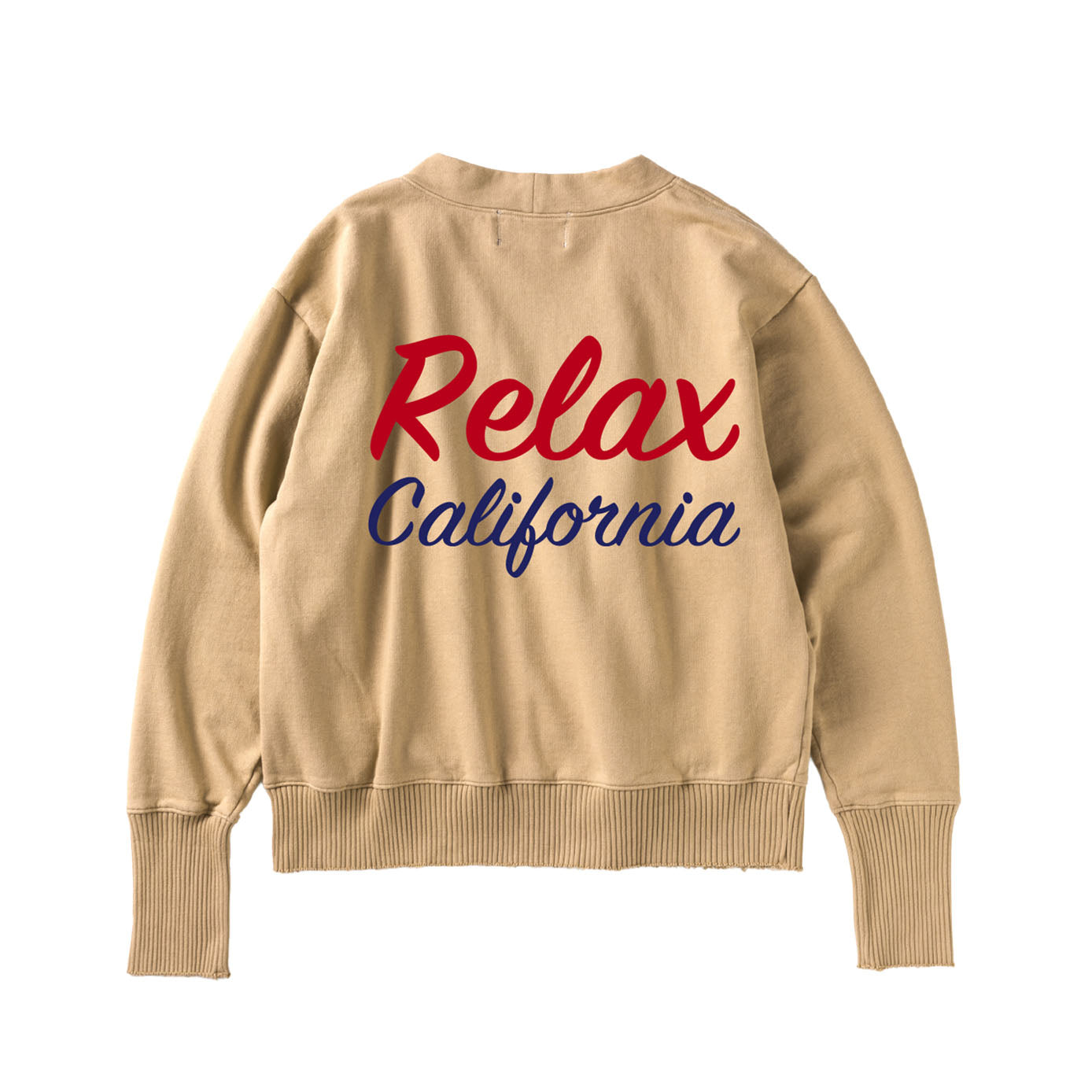 【Perfect ribs®︎×A LOVE MOVEMENT】"Relax California" Basic Sweat Cardigan /Light Brown(ベーシック スウェットカーディガン/ライトブラウン)