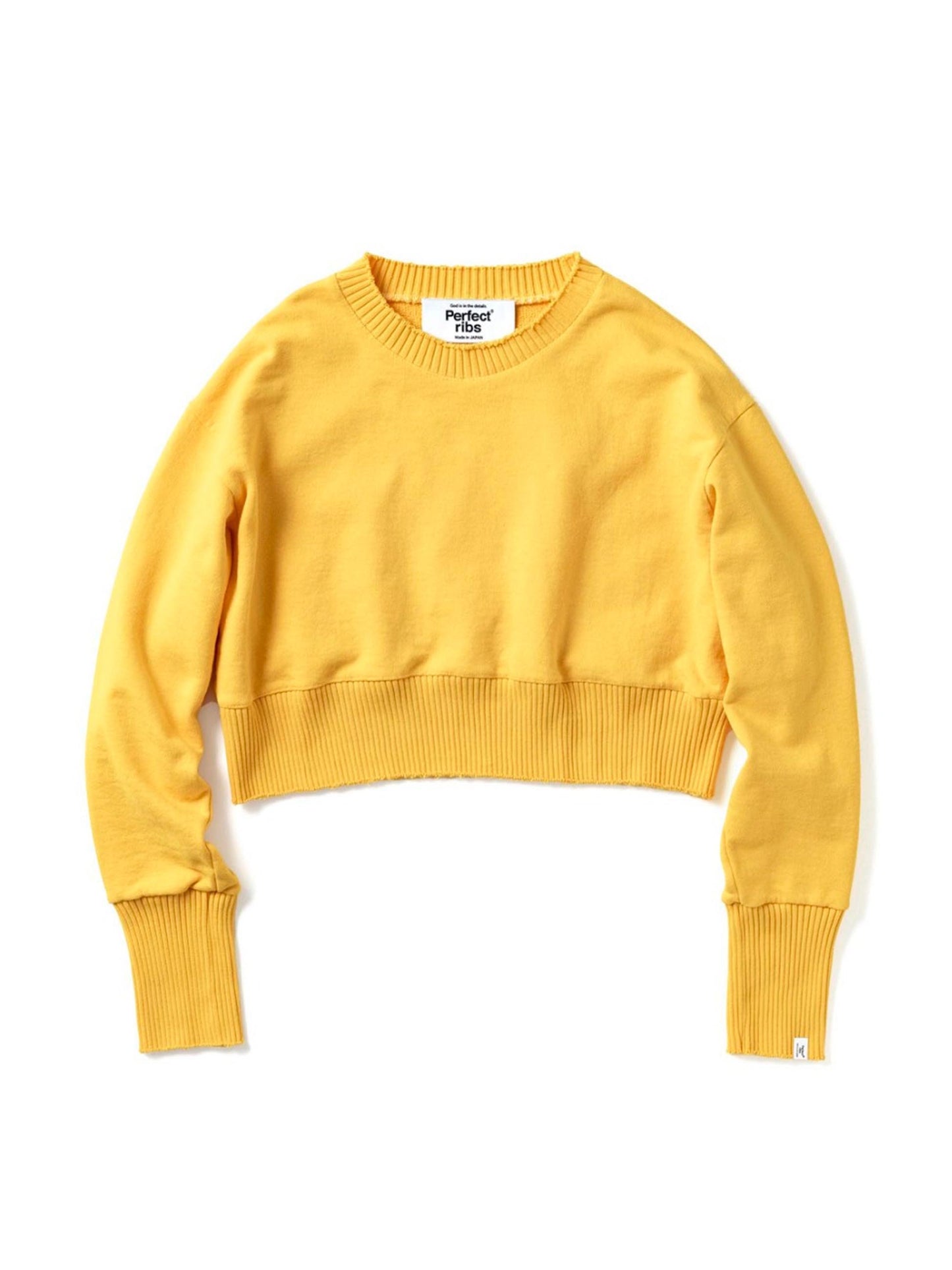 Strange Sleeve Cropped Sweat Shirts / Yellow(ストレンジスリーブ クロップド スウェット/イエロー)