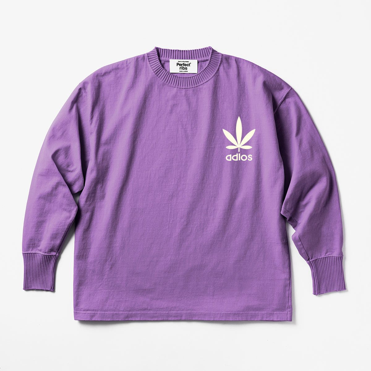 Exclusive Color【Perfect ribs×A LOVE MOVEMENT】"No,No I'm not Playboy" Basic Long Sleeve T Shirt / Purple (ベーシック ロングスリーブ ティーシャツ/パープル)