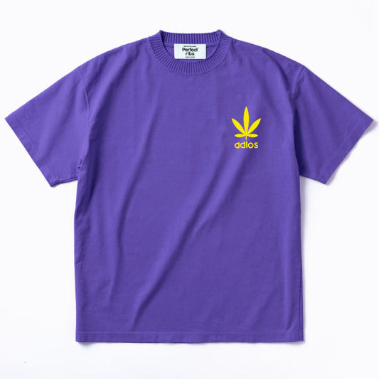 【Perfect ribs×A LOVE MOVEMENT】"LOVE CAMP" Basic Short Sleeve T Shirt / Purple×Yellow (ベーシック ショートスリーブ ティーシャツ/パープル×イエロー)