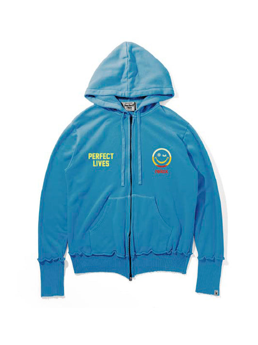 【Perfect ribs®︎ ×A LOVE MOVEMENT×LEADER】Zip Hoodie / Surf Blue(ジップフーディー/サーフブルー)