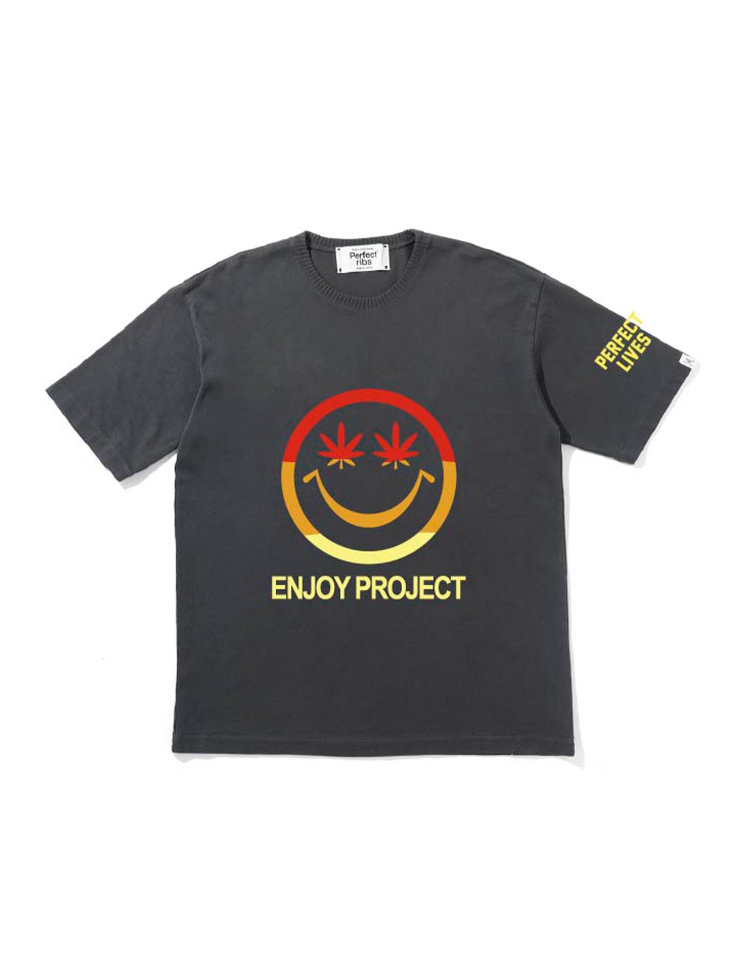 【Perfect ribs®︎ ×A LOVE MOVEMENT×LEADER】Short Sleeve T-Shirts / Vintege Black(ショートスリーブ ティーシャツ/ビンテージブラック)