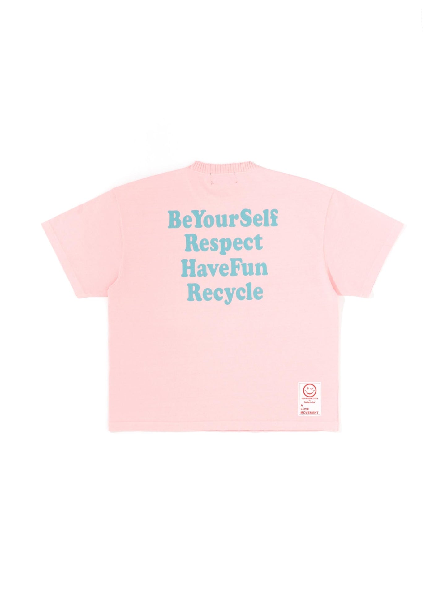 【Perfect ribs®︎×A LOVE MOVEMENT】"ROOMMATE"Basic Short Sleeve T Shirts / Pink (ベーシック ショートスリーブ ティーシャツ/ピンク)