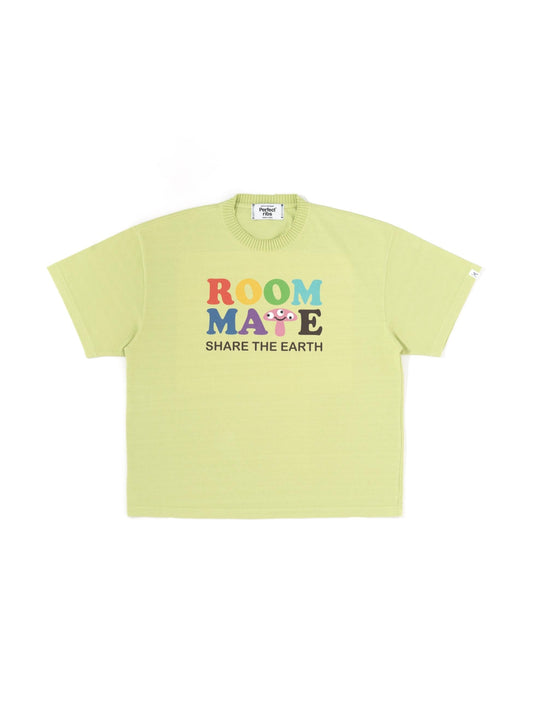 【Perfect ribs®︎×A LOVE MOVEMENT】"ROOMMATE"Basic Short Sleeve T Shirts / Tea Green (ベーシック ショートスリーブ ティーシャツ/ティーグリーン)