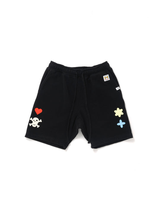 【Perfect ribs®︎ × HAROSHI】Basic Sweat Short Pants / Black(ベーシックショートパンツ/ブラック)