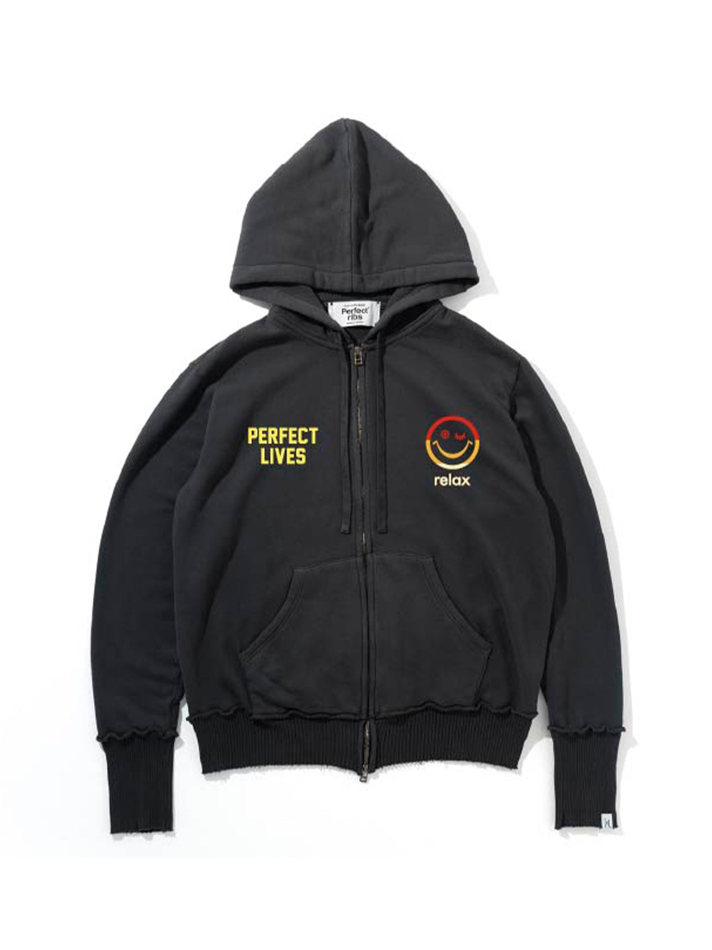 【Perfect ribs®︎ ×A LOVE MOVEMENT×LEADER】Zip Hoodie / Vintage Black(ジップフーディ/ビンテージブラック)