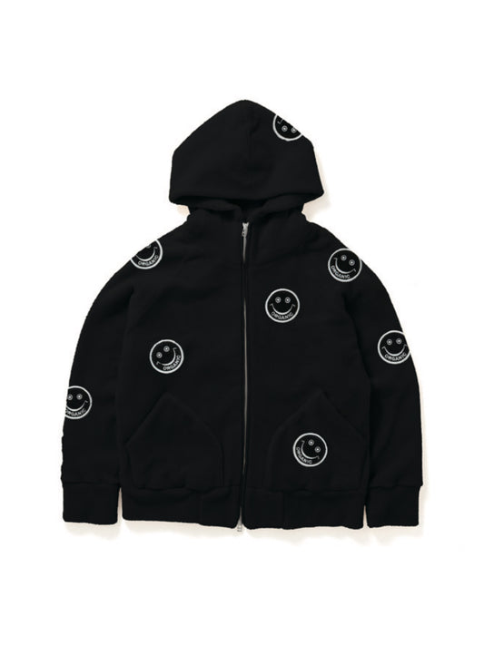 【Perfect ribs®︎×A LOVE MOVEMENT】Bear Hoodie with Smile Patch / Black Bear(ベア フーディー/ブラックベア)