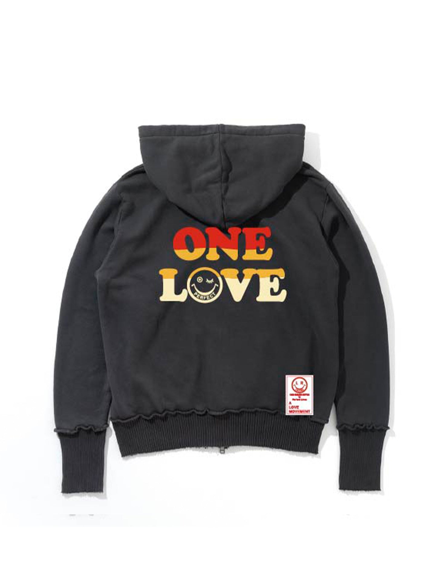 【Perfect ribs®︎ ×A LOVE MOVEMENT×LEADER】Zip Hoodie / Vintage Black(ジップフーディ/ビンテージブラック)