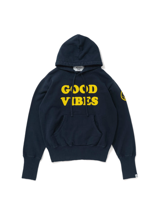 【Perfect ribs®︎×A LOVE MOVEMENT】"GOOD VIBES" Basic Hoodie / Royal Navy(ベーシック フーディー/ロイヤルネイビー)