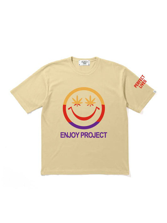 【Perfect ribs®︎ ×A LOVE MOVEMENT×LEADER】Short Sleeve T-Shirts / Vintage Yellow(ショートスリーブ ティーシャツ/ビンテージイエロー)