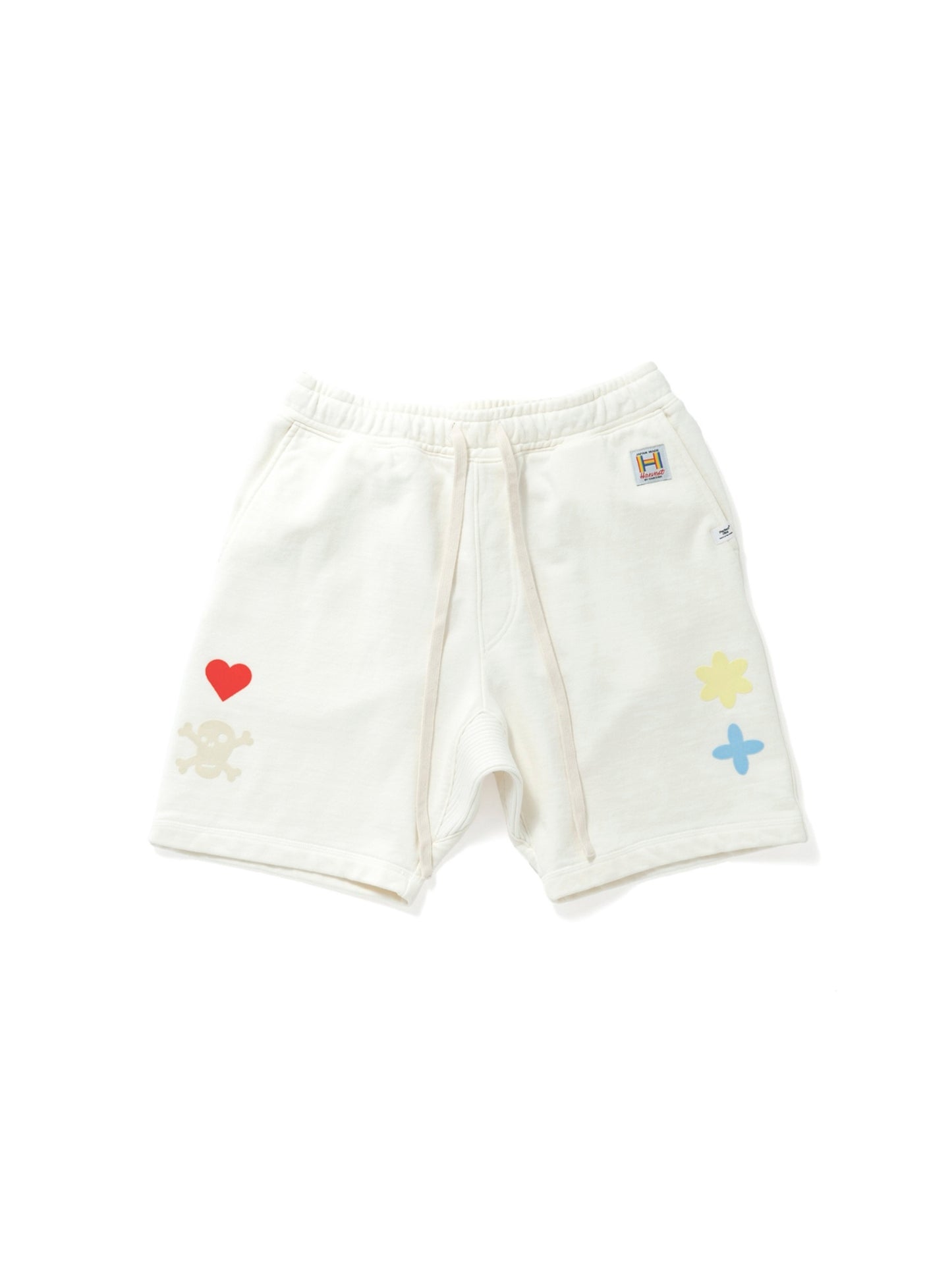 【Perfect ribs®︎ × HAROSHI】Basic Sweat Short Pants / White(ベーシックショートパンツ/ホワイト)