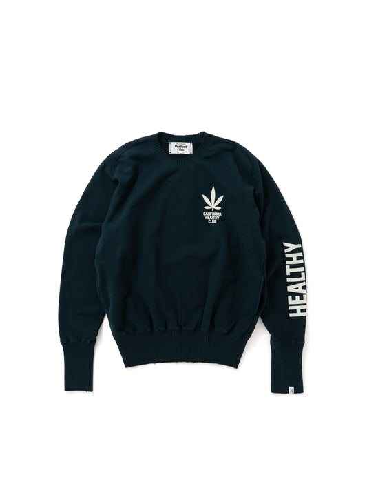 【Perfect ribs®︎×A LOVE MOVEMENT】BIG LOVE SMILE Crew Neck Sweat Shirts / Charcoal Green(クルーネック スウェットシャツ/チャコールグリーン)