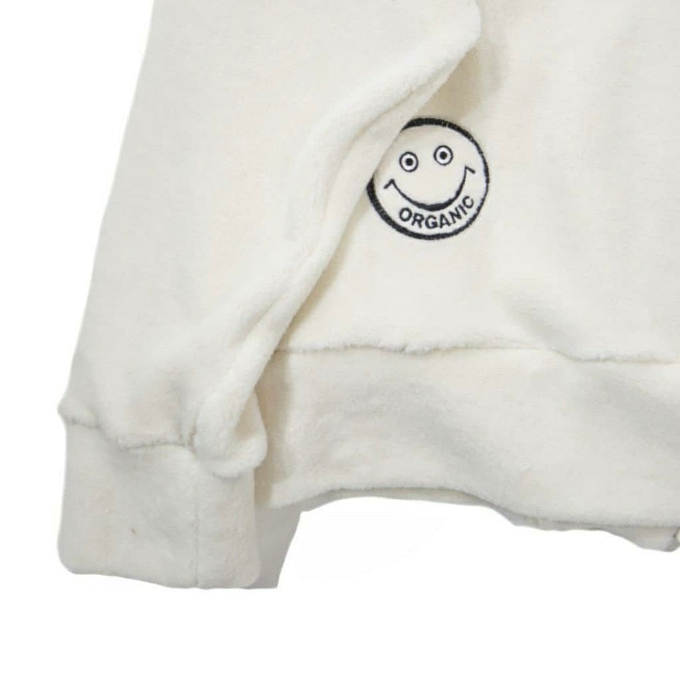 【A LOVE MOVEMENT】Polar Bear Zip Hoodie with Smile Patch