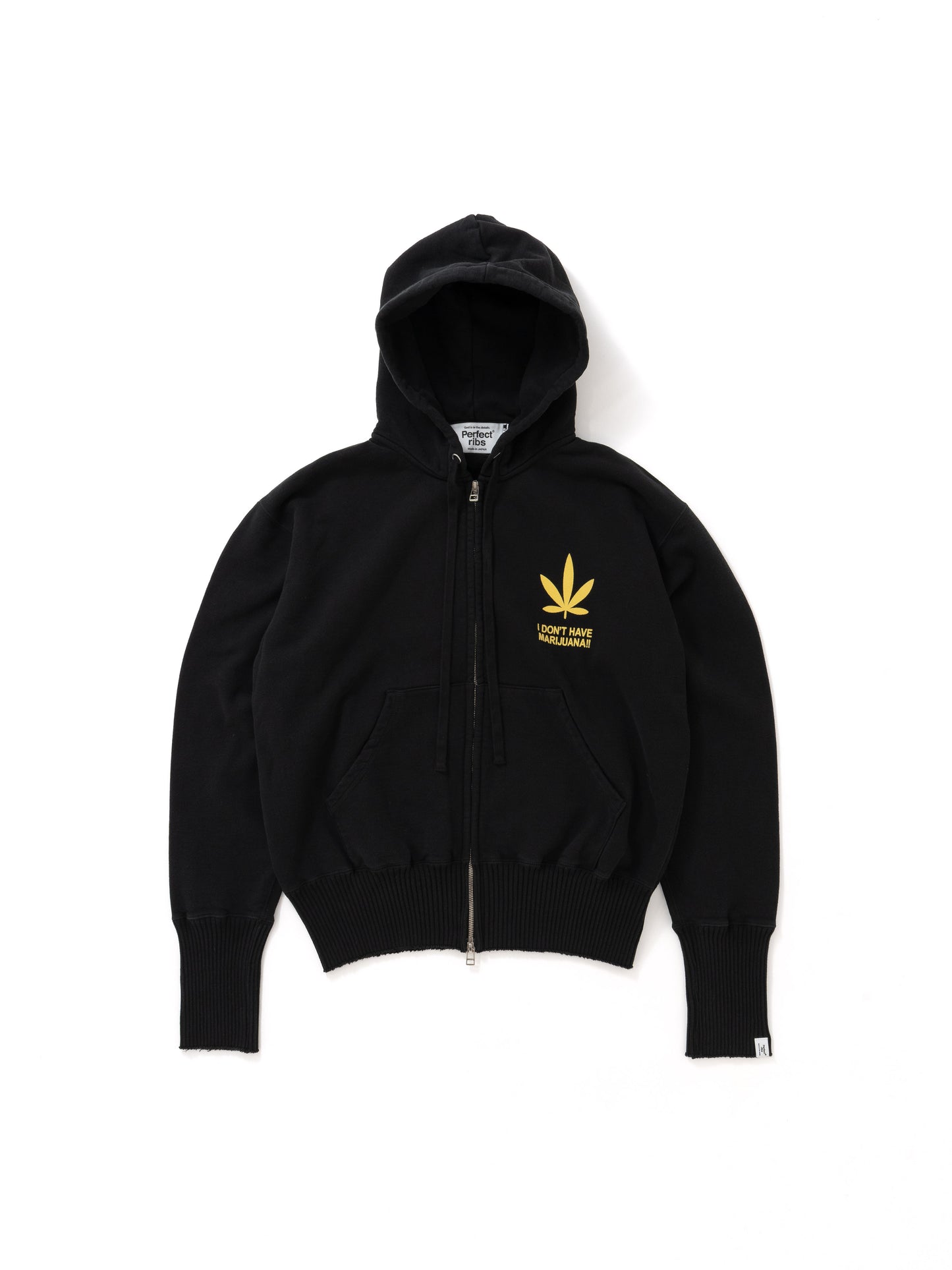 【Perfect ribs®︎×A LOVE MOVEMENT】KEEP CALM Basic Zip Hoodie / Black(ベーシック ジップフーディー/ブラック)