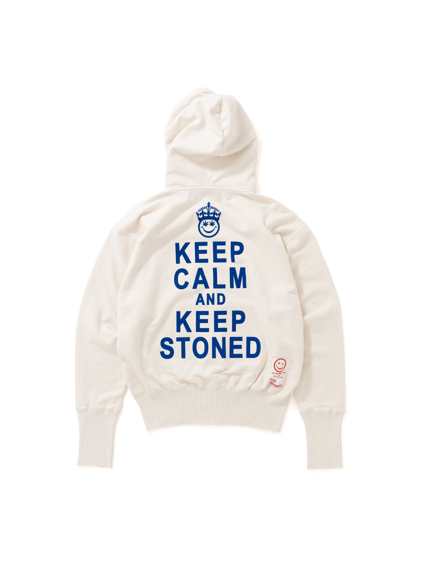 【Perfect ribs®︎×A LOVE MOVEMENT】KEEP CALM Basic Zip Hoodie / White(ベーシック ジップフーディー/ホワイト)