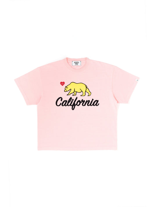 【Perfect ribs®︎×A LOVE MOVEMENT】"California Dreaming"Basic Short Sleeve T Shirts / Pink (ベーシック ショートスリーブ ティーシャツ/ピンク)