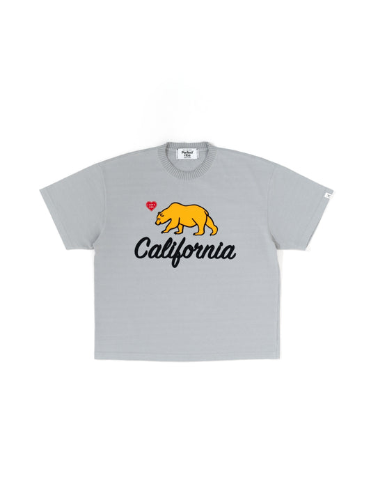 【Perfect ribs®︎×A LOVE MOVEMENT】"California Dreaming"Basic Short Sleeve T Shirts / Gray (ベーシック ショートスリーブ ティーシャツ/グレー)