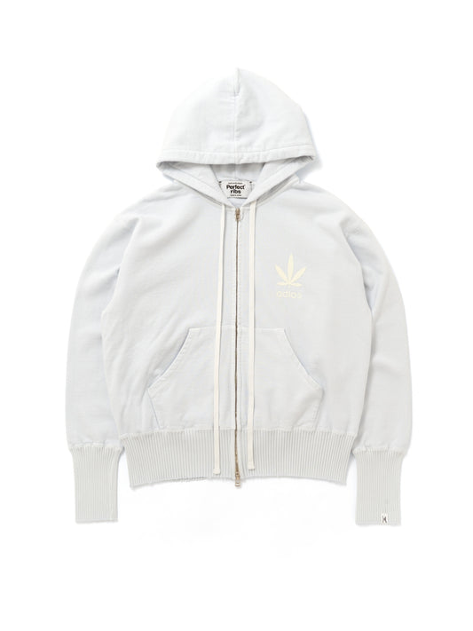 【Perfect ribs×A LOVE MOVEMENT】"RELAX TAKE IT EASY" Basic Zip Hoodie / Cloud White(ベーシック ジップ フーディー/クラウドホワイト)