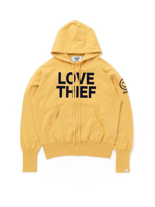【Perfect ribs®︎×A LOVE MOVEMENT】"LOVE THIEF"Basic Hoodie / Yellow(ベーシック フーディー/イエロー)