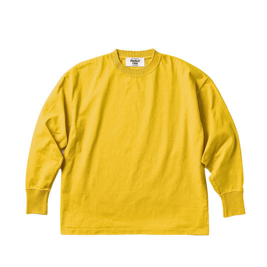 Side Slit Long Sleeve T Shirts /Vintage Yellow (サイドスリット ロングスリーブ ティーシャツ/ヴィンテージイエロー)