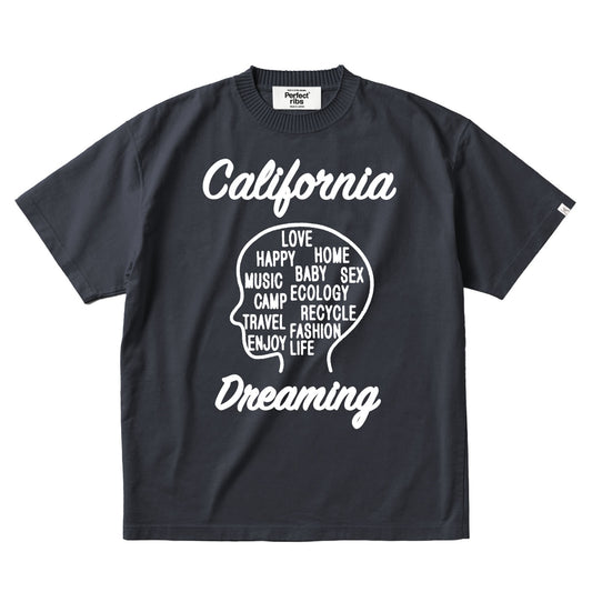 【Perfect ribs®︎×A LOVE MOVEMENT】"California Dreaming"Basic Short Sleeve T Shirts /Vintage Black (ベーシック ショートスリーブ ティーシャツ/ヴィンテージブラック)