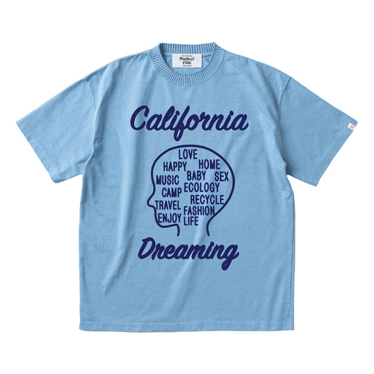 【Perfect ribs®︎×A LOVE MOVEMENT】"California Dreaming"Basic Short Sleeve T Shirts / Sax (ベーシック ショートスリーブ ティーシャツ/サックス)