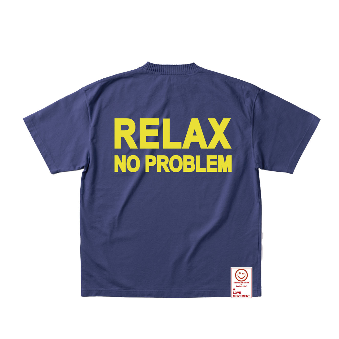 【Perfect ribs®︎×A LOVE MOVEMENT】"RELAX NO PROBLEM"Basic Short Sleeve T Shirts /Vintage Navy (ベーシック ショートスリーブ ティーシャツ/ヴィンテージネイビー)