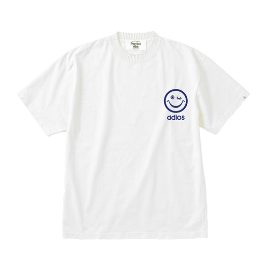 【Perfect ribs®︎×A LOVE MOVEMENT】"RELAX NO PROBLEM"Basic Short Sleeve T Shirts / White (ベーシック ショートスリーブ ティーシャツ/ヴィンテージ ホワイト)