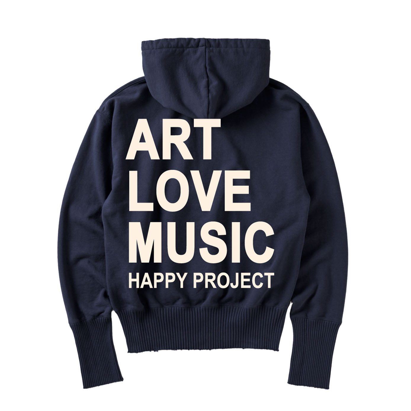 【Perfect ribs®︎×A LOVE MOVEMENT】"ART LOVE MUSIC"Basic Zip Hoodie / Royal Navy(ベーシック ジップフーディー/ロイアルネイビー)