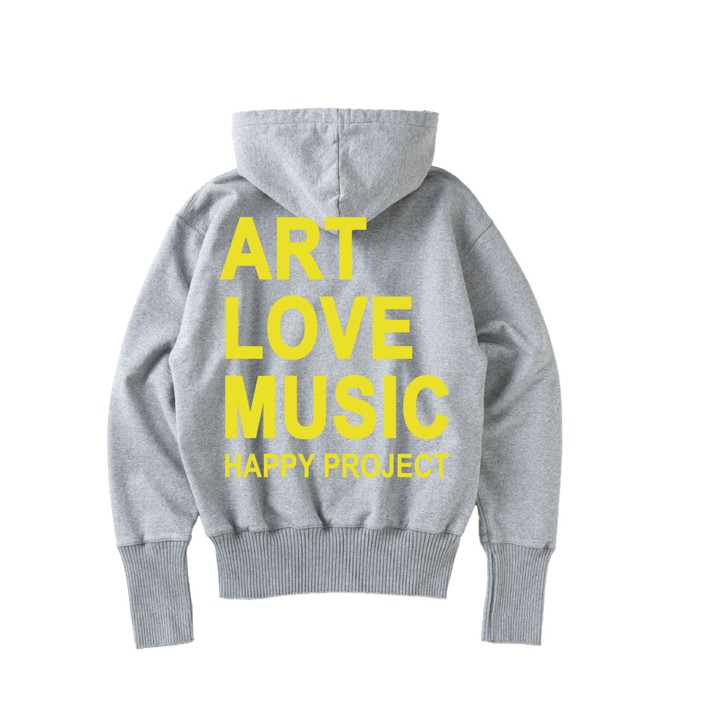 【Perfect ribs®︎×A LOVE MOVEMENT】"ART LOVE MUSIC"Basic Zip Hoodie / Top Gray(ベーシック ジップフーディー/トップグレー)