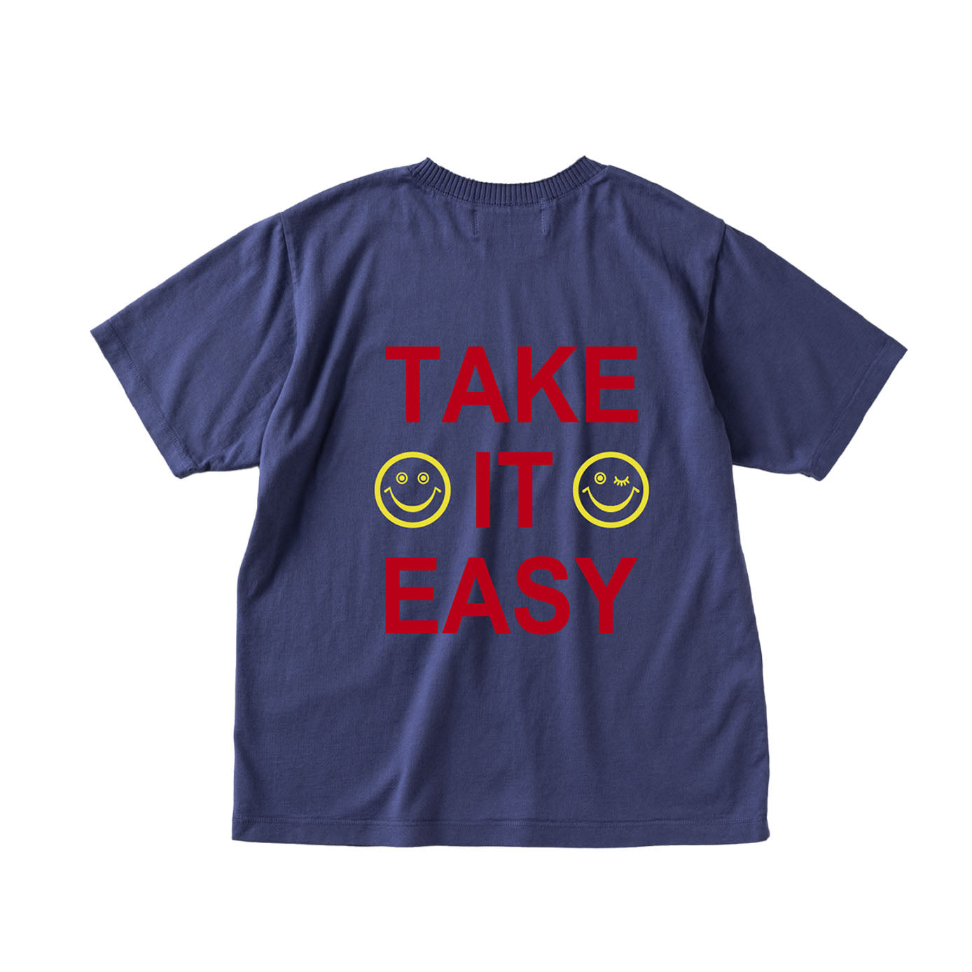 【Perfect ribs®︎×A LOVE MOVEMENT】"SMILE & TAKE IT EASY"Short Sleeve T Shirts / Vintage Navy (ベーシック ショートスリーブ ティーシャツ/ヴィンテージネイビー)