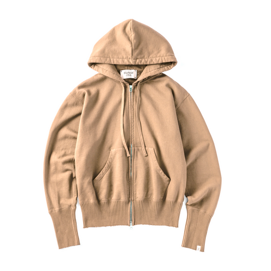 Basic Zip Hoodie / Light Brown(ベーシック ジップフーディー/ライトブラウン)