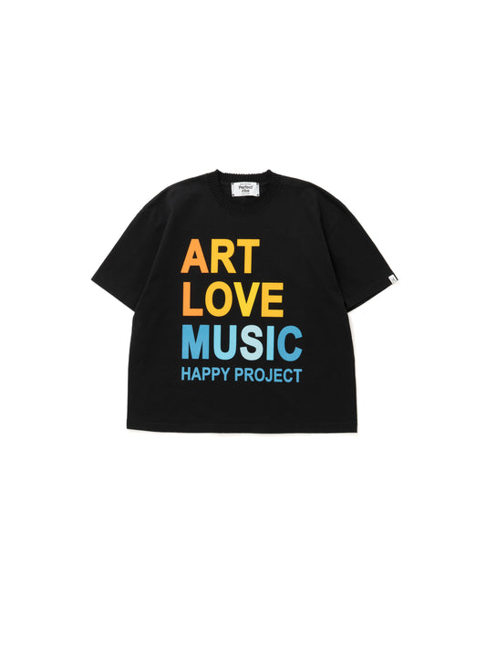 【Perfect ribs®︎×A LOVE MOVEMENT】ART LOVE MUSIC / Short Sleeve T Shirts / Black(ショートスリーブティーシャツ/ブラック)