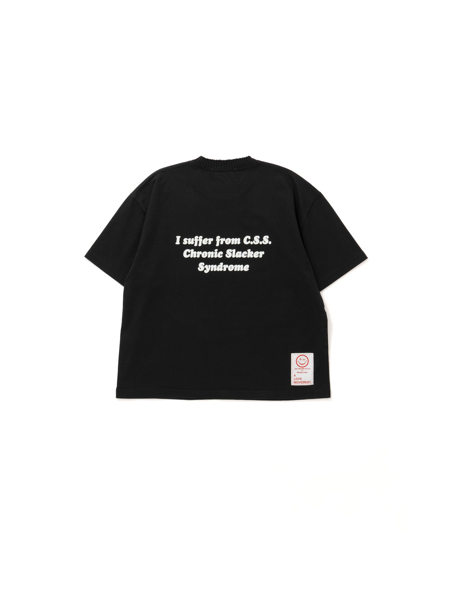 【Perfect ribs®︎×A LOVE MOVEMENT】No,No / Basic Short Sleeve T Shirts / Black(ベーシックショートスリーブティーシャツ/ブラック)