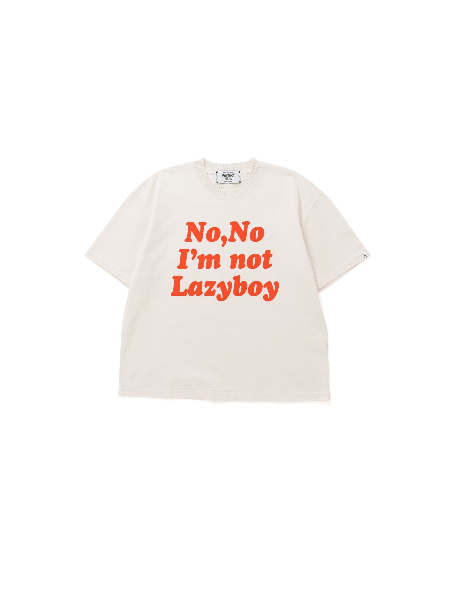 【Perfect ribs®︎×A LOVE MOVEMENT】No,No / Basic Short Sleeve T Shirts / Ivory(ベーシックショートスリーブティーシャツ/アイボリー)