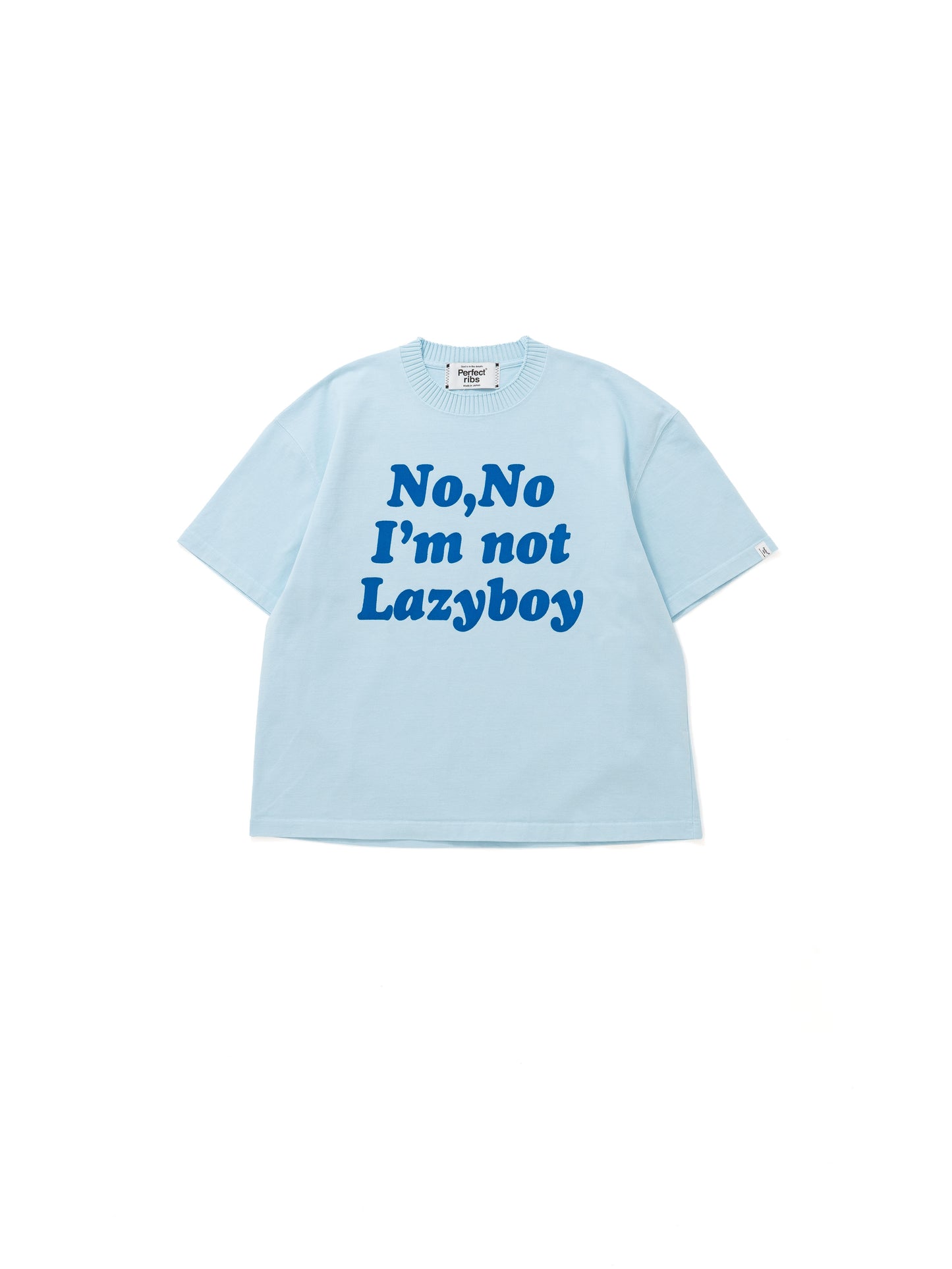 【Perfect ribs®︎×A LOVE MOVEMENT】No,No / Basic Short Sleeve T Shirts / Sax(ベーシックショートスリーブティーシャツ/サックス)